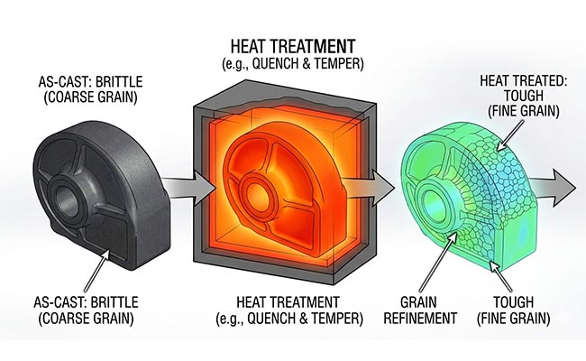 The Role of Heat Treatment in Enhancing the Physical Properties of Cast Steel